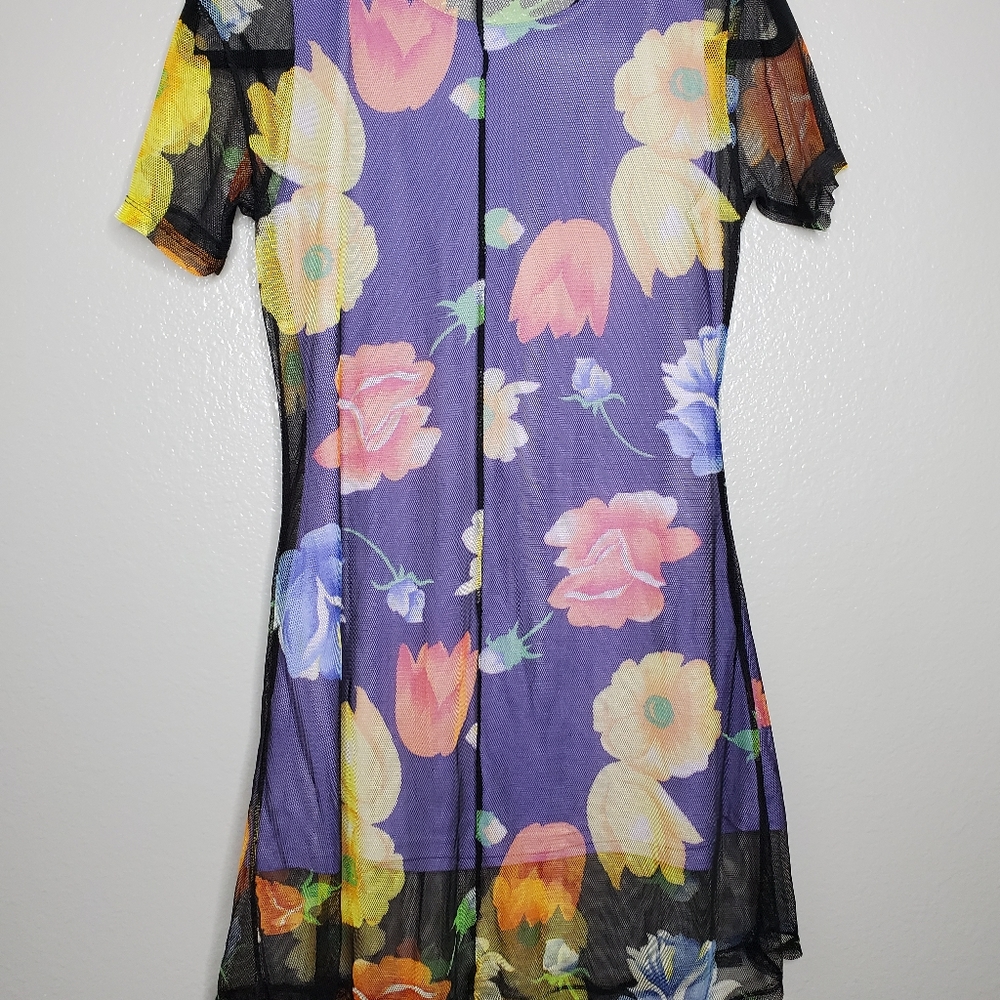 Sheer dress with flowers
